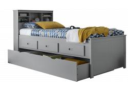 Vara 3ft single grey,wood,twin guest bed frame 1